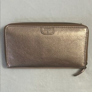 Fossil Bronze Leather Wallet